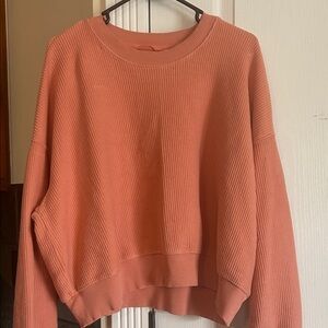 Aerie Ribbed Peach Sweater